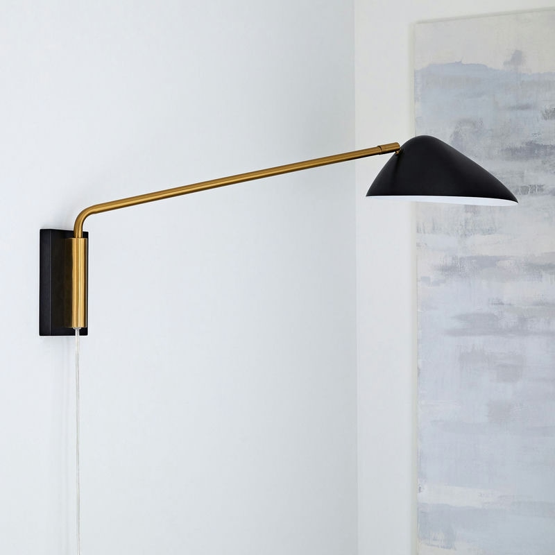 Curvilinear Mid-Century wall Sconce